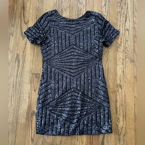 Vici Navy Sequin Dress